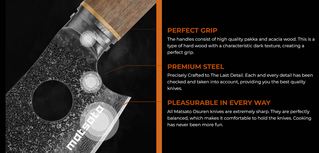 Matsato Osuren Chef Knife Feature