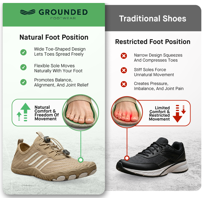 Grounded Footwear compariion