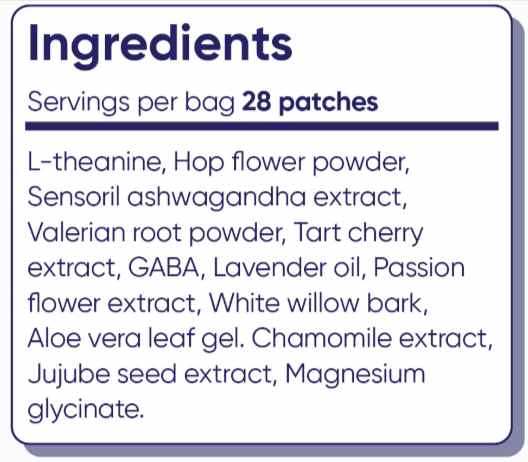 Lunavelle Sleep Patches Ingredients
