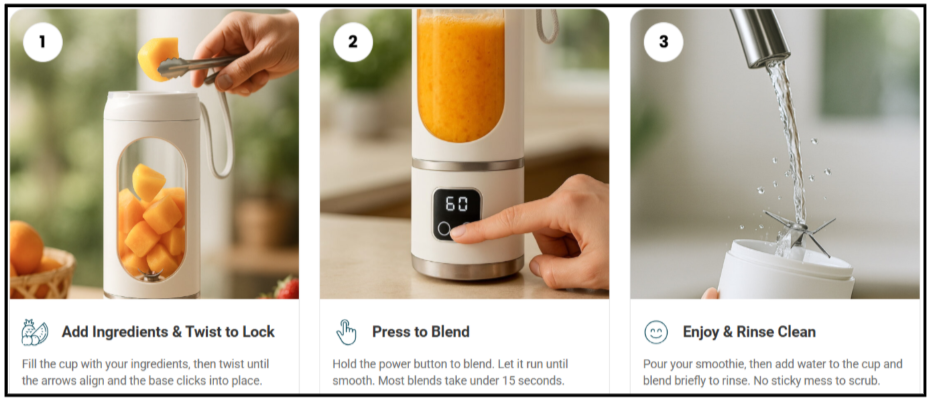 Nutriblend Pro Portable Blender How to use