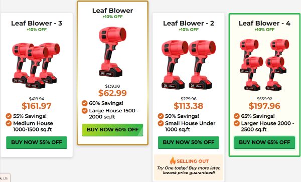 PowerStack Leaf Blower Price