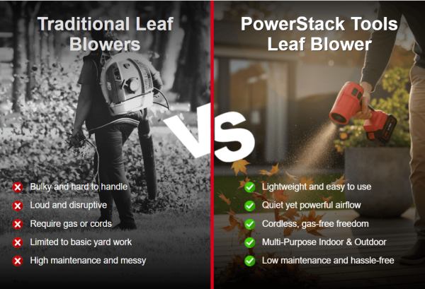 PowerStack Leaf Blower VS others