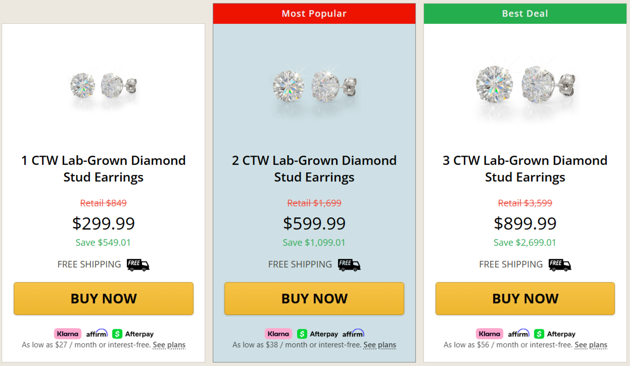 Voss+Agin Diamond Earrings Pricing
